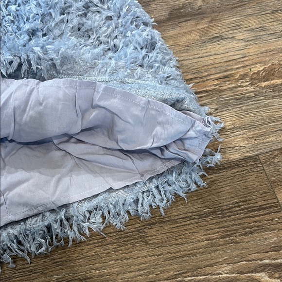 Anthropologie Blue Velvet Feathered Mini Dress Size Small Sunday in Brooklyn NWT - Picture 8 of 15